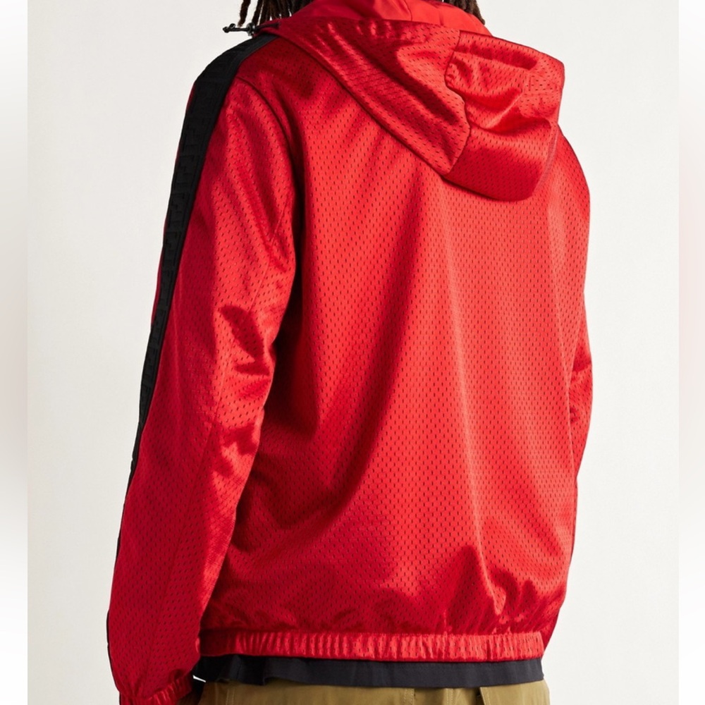 NWT MENS FENDI x KWAY LIMITED EDITION ITALY PERFORATED RED REVERSIBLE JACKET MED - Picture 4 of 15